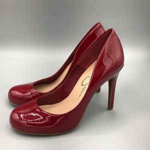 Jessica Simpson red stilettos